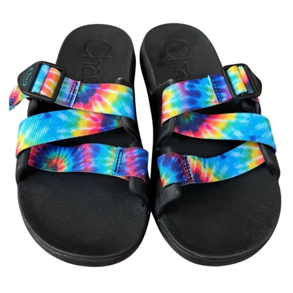 Chaco Women's Tie-Dye Slip-On Sandals Size 10 US Adjustable Straps Durable Sole - Picture 1 of 13